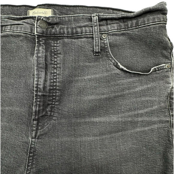 MADEWELL | Size 35 Perfect Vintage Crop Jeans Stretch Denim Pants Gray Black - Picture 1 of 13
